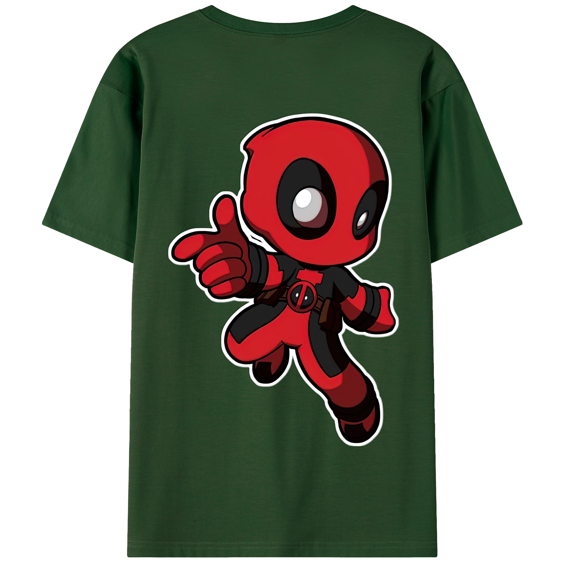 （画像用） Deadpool デッドプール 綿100％半袖Tシャツ（背面プリント）